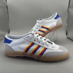 Adidas Originals Tischtennis Shoes Mens Size 8 White Mesh Gum Sneakers EG7741